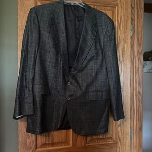 Navy Plaid Sports jacket in good shape
